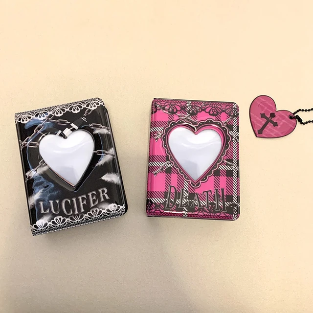 Ins Dark Cool 3 Hüvelykes Mini Fotóalbum Kpop Korea Style Idol Star Chasing Storage Book Heart Hollow Collect Binder Album - Image 2