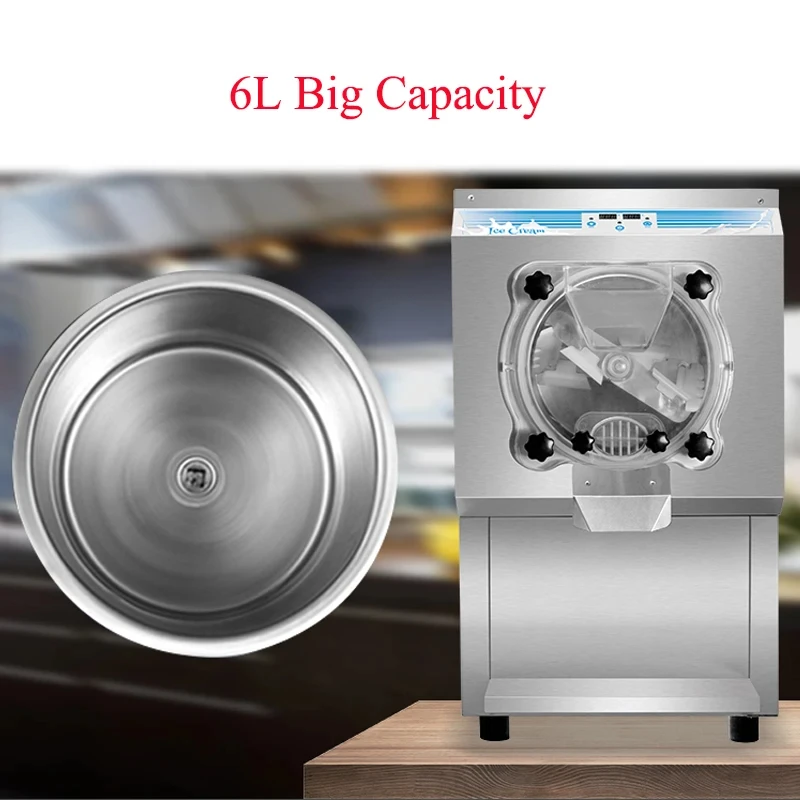 Italian Hard Ice Cream Machine 6L Big Capacity Freezer Milk Slurry Making YX123TB 6