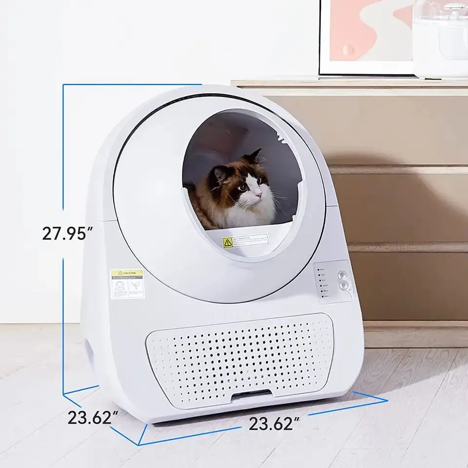 Фото Catlink роскошный умный кошачий Туалет, управление через приложение, автоматический туалет для кошек, закрытый самоочищающийся №5