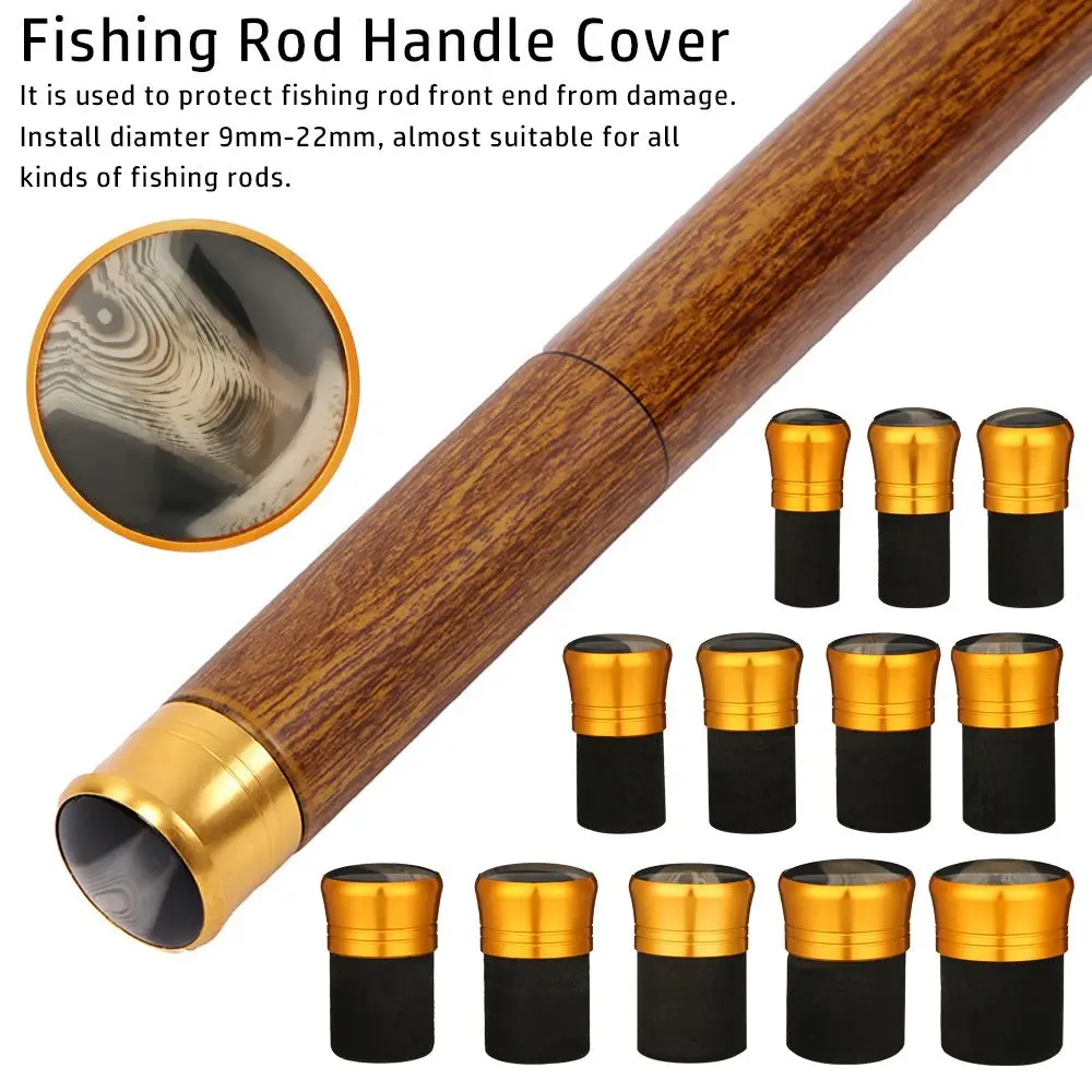 1Pc Canna Da Pesca Pole Butt Caps Coperchio Anteriore Tappo Plug End Protector Canna Da Pesca Kit Di Riparazione Dell'Edificio Accessori Pesca