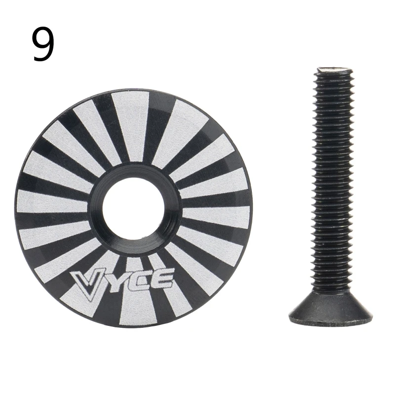 Bike Stem Cap 77HC Stem Top Cap Cover Bike Headset Top Cover 31.7mm Diameter for MTB Bike Easy Assembly Accessory