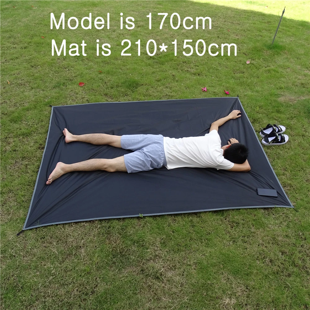 Pocket-Picnic-Mat-with-Windproof-Stakes-Folding-Mini-Camping-Mat-Portable-Outdoor-Waterproof-Beach-Mat-Tent.jpg Pocket Piknik Szőnyeg Szélálló Téttel Összecsukható Mini Kemping Hordozható Kültéri Vízálló Tengerparti Sátor Földlemez - Image 3