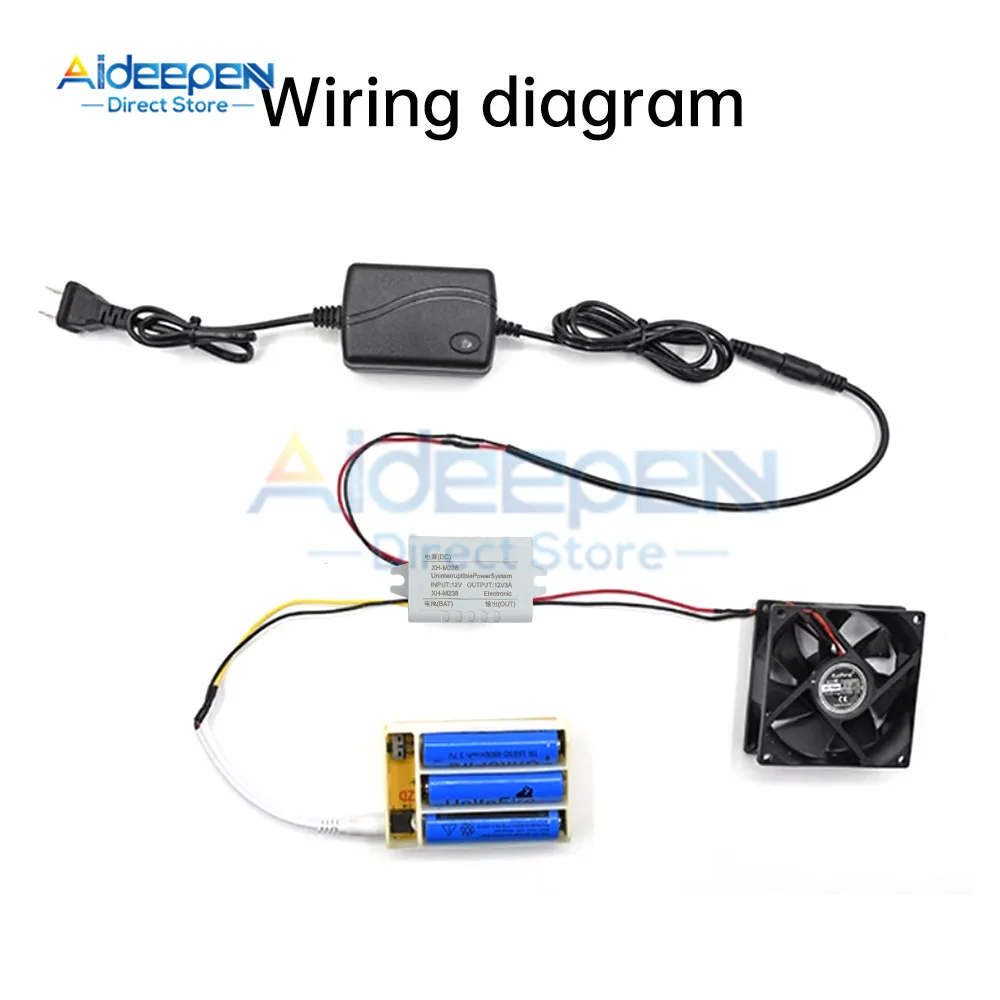 XH-M238 Mini UPS Power Module DC12V UPS Uninterrupted Power Supply Switching Emergency Switch Board