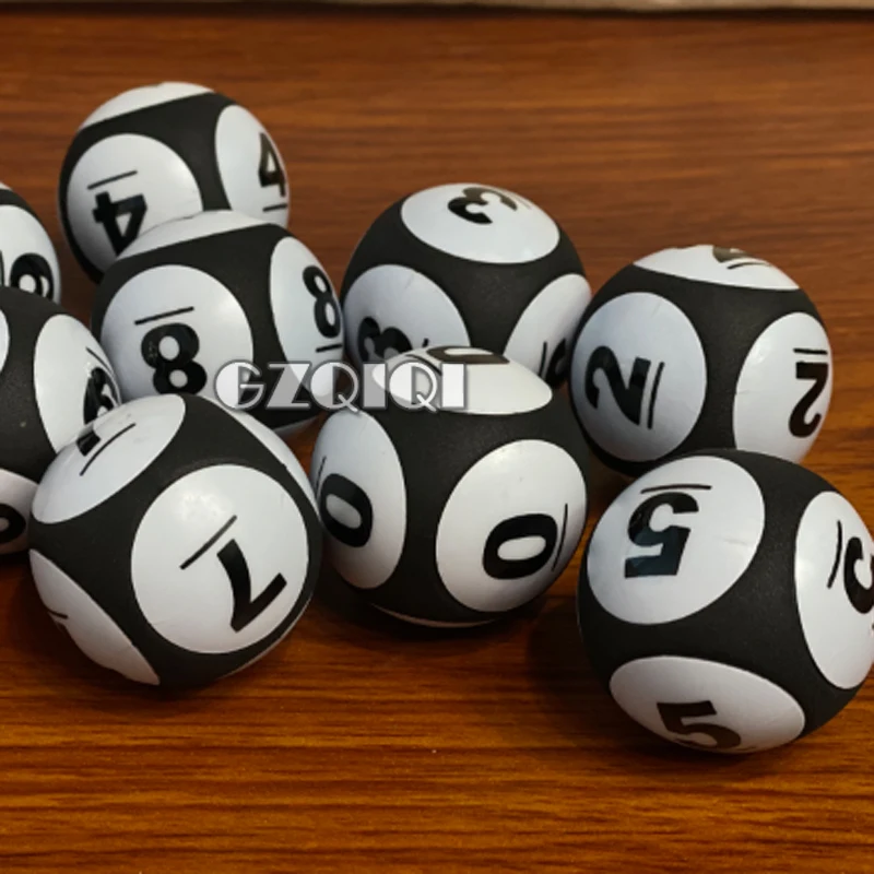 Lottery balls for lottery games and lotto balls