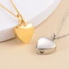 Custom Cremation Jewelry Memorial Urn Necklace For Ashes Holder Stainless Steel Blank Love Heart Pendant Engravable Keepsake 3