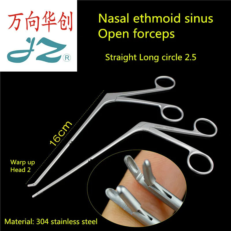 

jz ENT Surgical Instrument medical Nasopharynx polyp forcep cavidade Nasal tissue Surgery forcep Open nose ethmoid sinus forceps