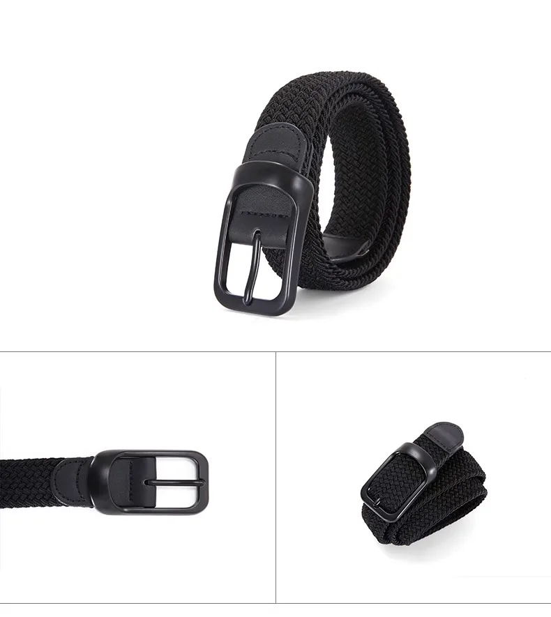 Nicht loch Punch-freies MÄNNER UND FRAUEN Woven Gürtel Elastische Stretch Leinwand Gürtel Weiblichen Koreanischen Stil Vielseitig Student hosen Gürtel – Detail 5