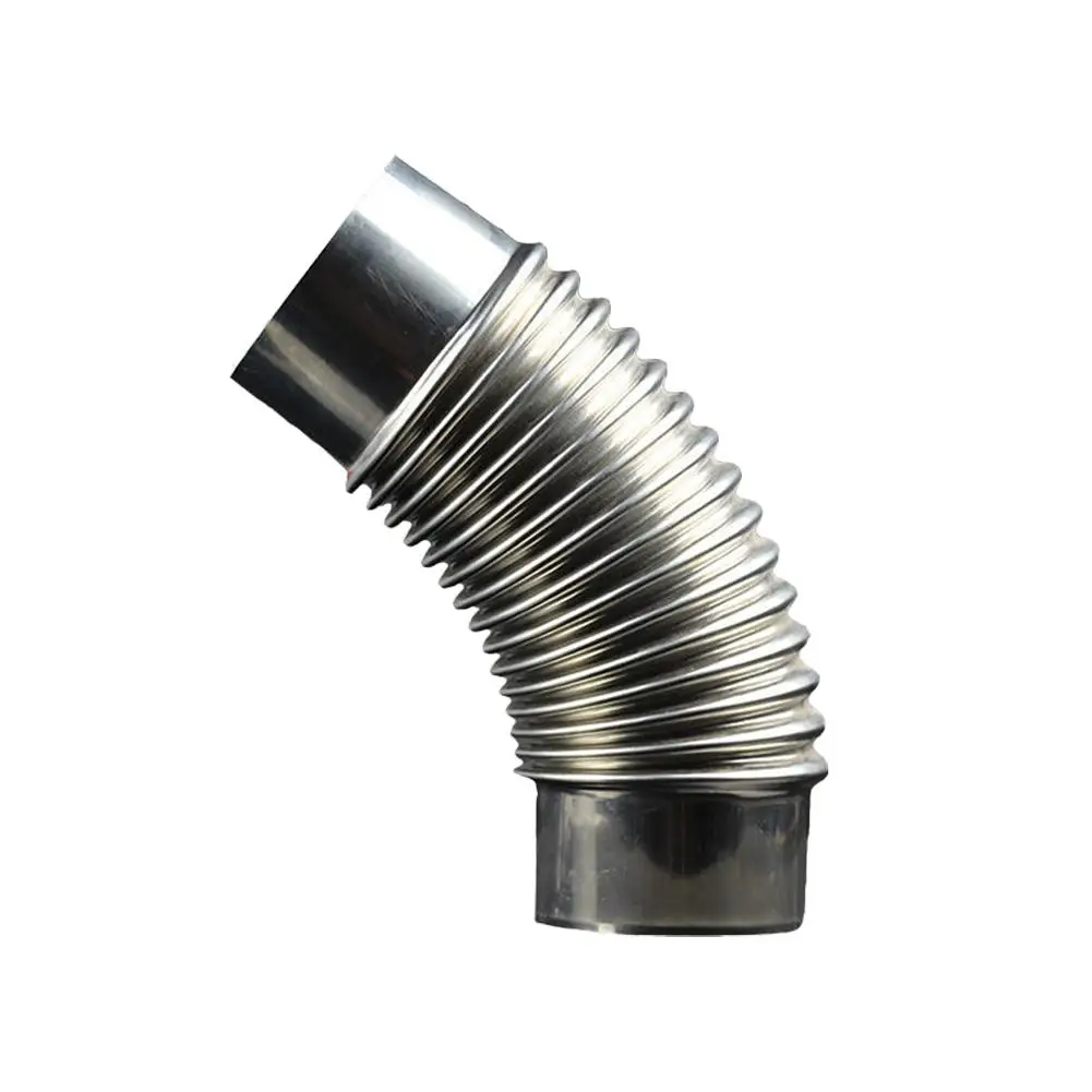 1Pc Steel 45 Degree Elbow Tube Chimney Diameter 6cm Multi Flue Stove Pipe For Outdoor Camping Wood Stoves Chimney O6A5