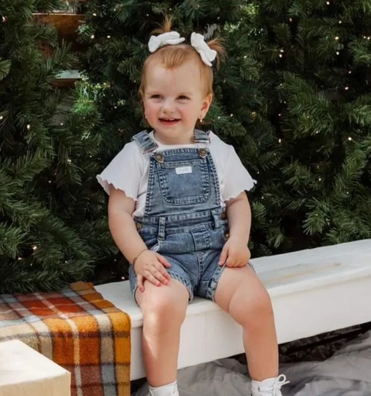 Baby Boy Girl Overalls INS Toddler Denim Jumpsuit Clothes Unisex Infant Summer All-match Casual Pants 1 2 3 Y Kid Daily Set 2