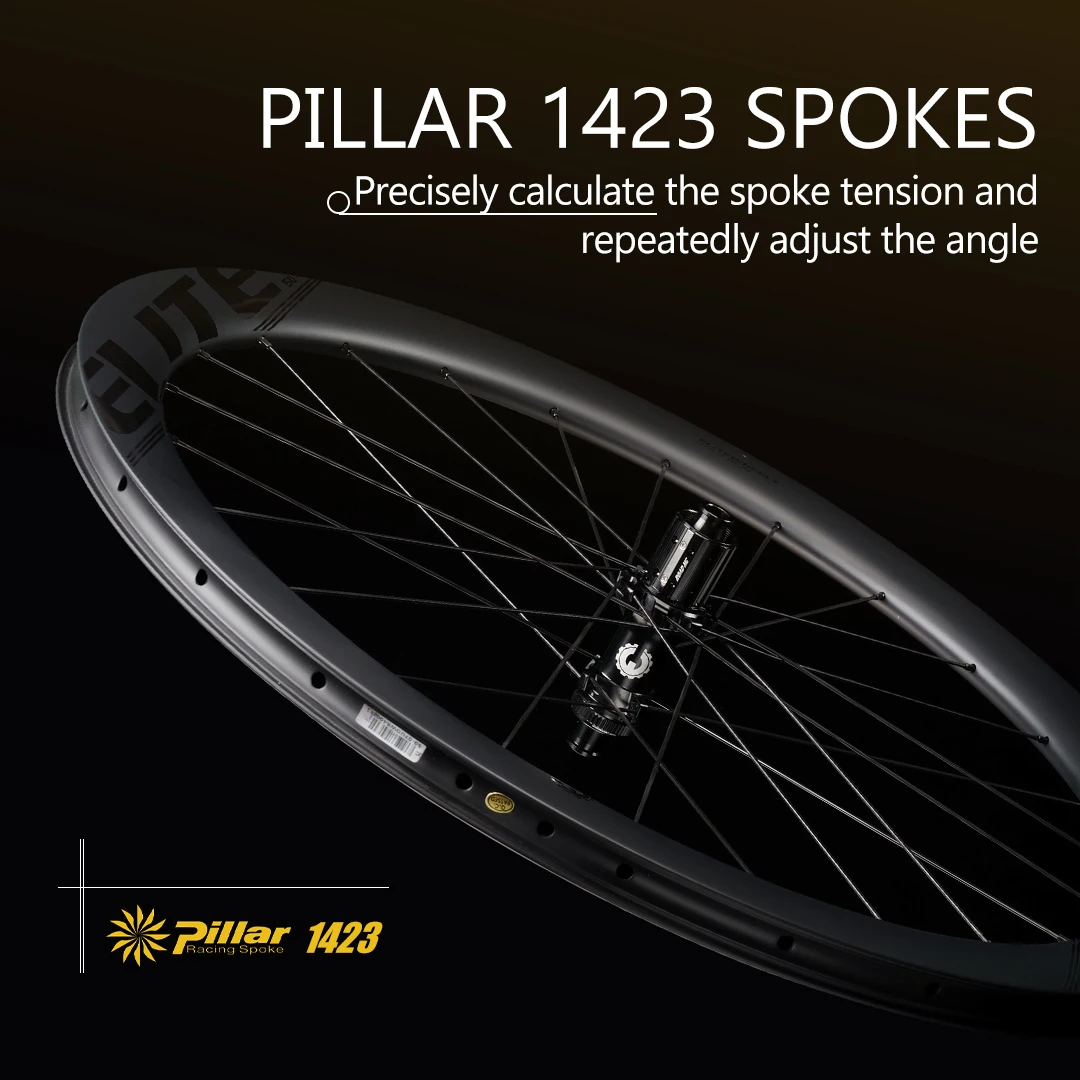 ELITEWHEELS SLR-DISC 2.0 Wheels Ultralight 1574g Pillar 1423 Spoke For Racing Bike Ratchet 50T Road Disc Carbon Wheelset