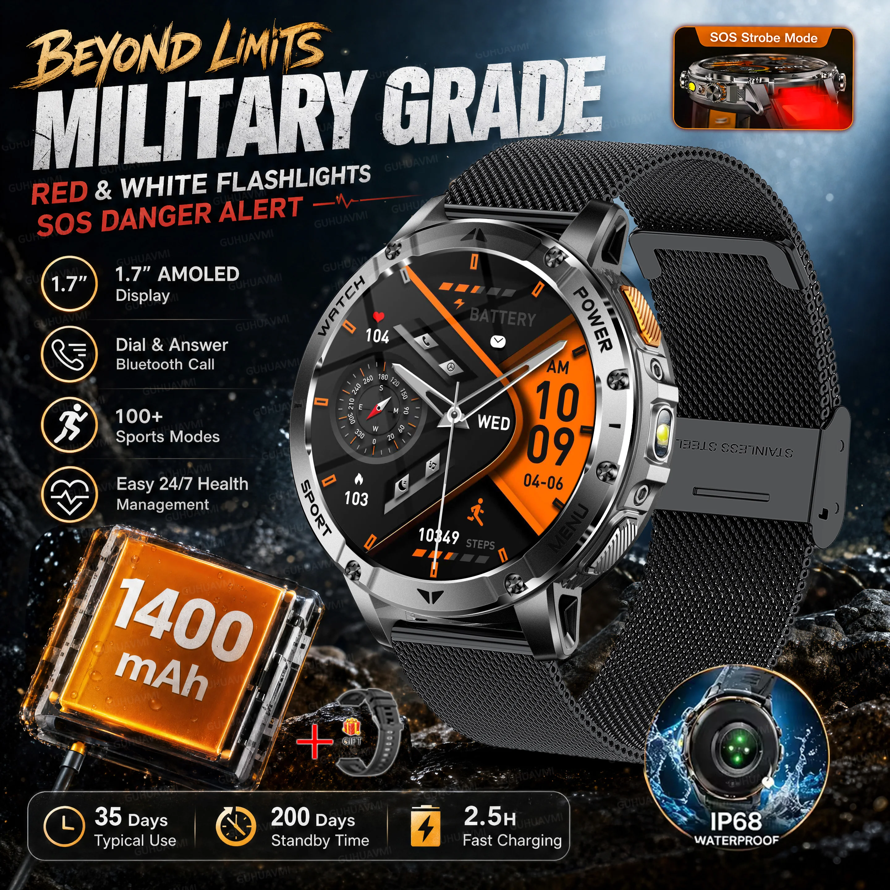 Black mesh belt