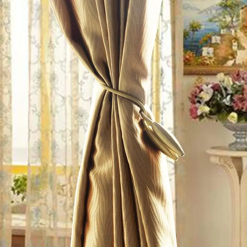 Curtain Tiebacks Curtain Accessories Arbitrary shape strong Curtain Tiebacks Plush Alloy Hanging Belts Ropes Curtain Holdback Rods
