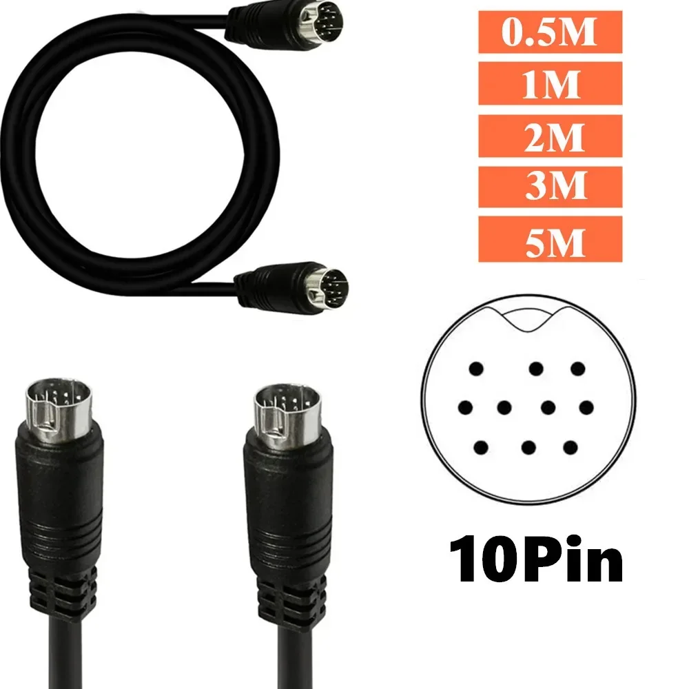 High-Quality Mini DIN 10-Pin Audio Cable for TVs, Monitors, and Projectors
