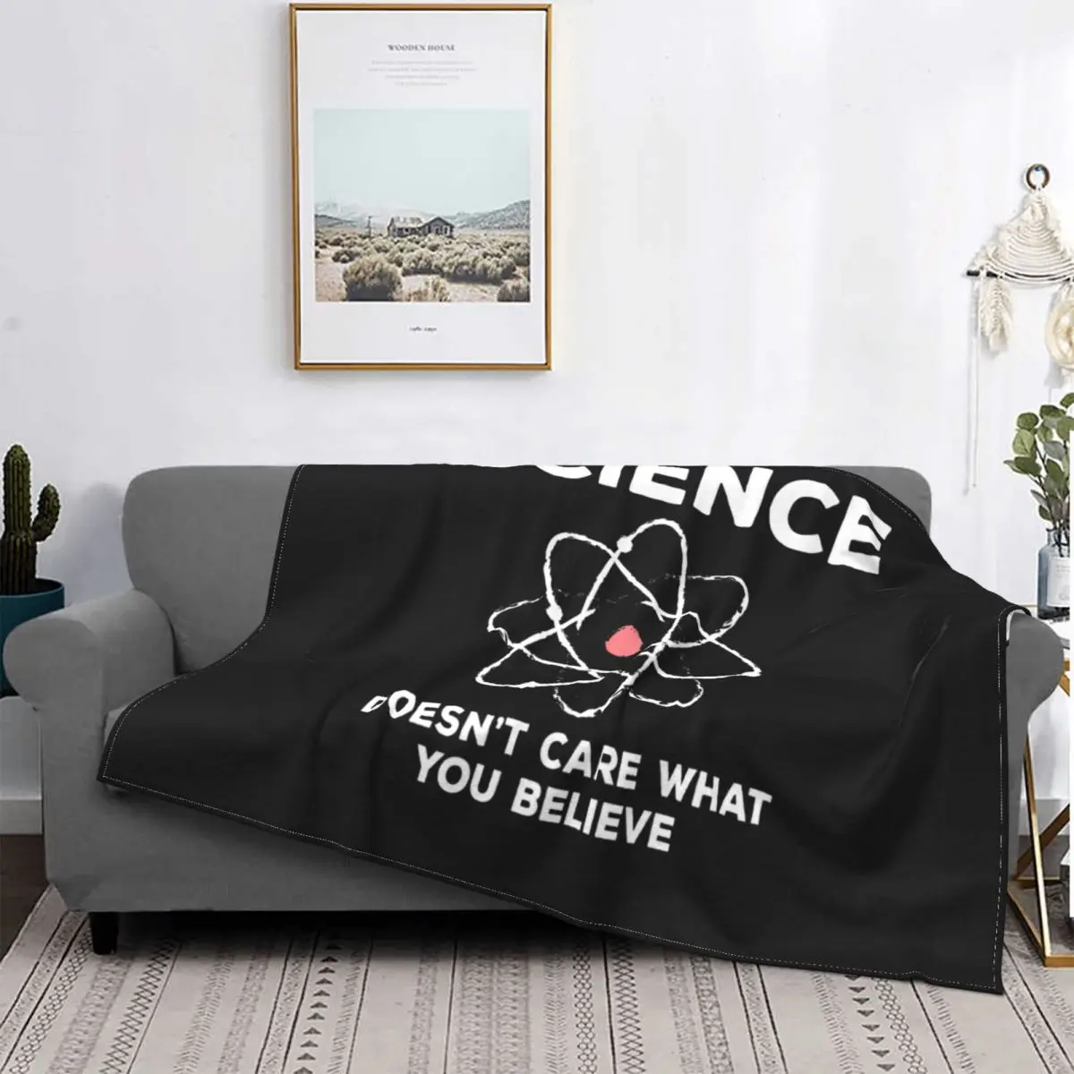 

Science Is Not Interested In That Blankets Comfortable Soft Flannel Autumn Geek Scientist Throw Blanket for Sofa Car Bedroom