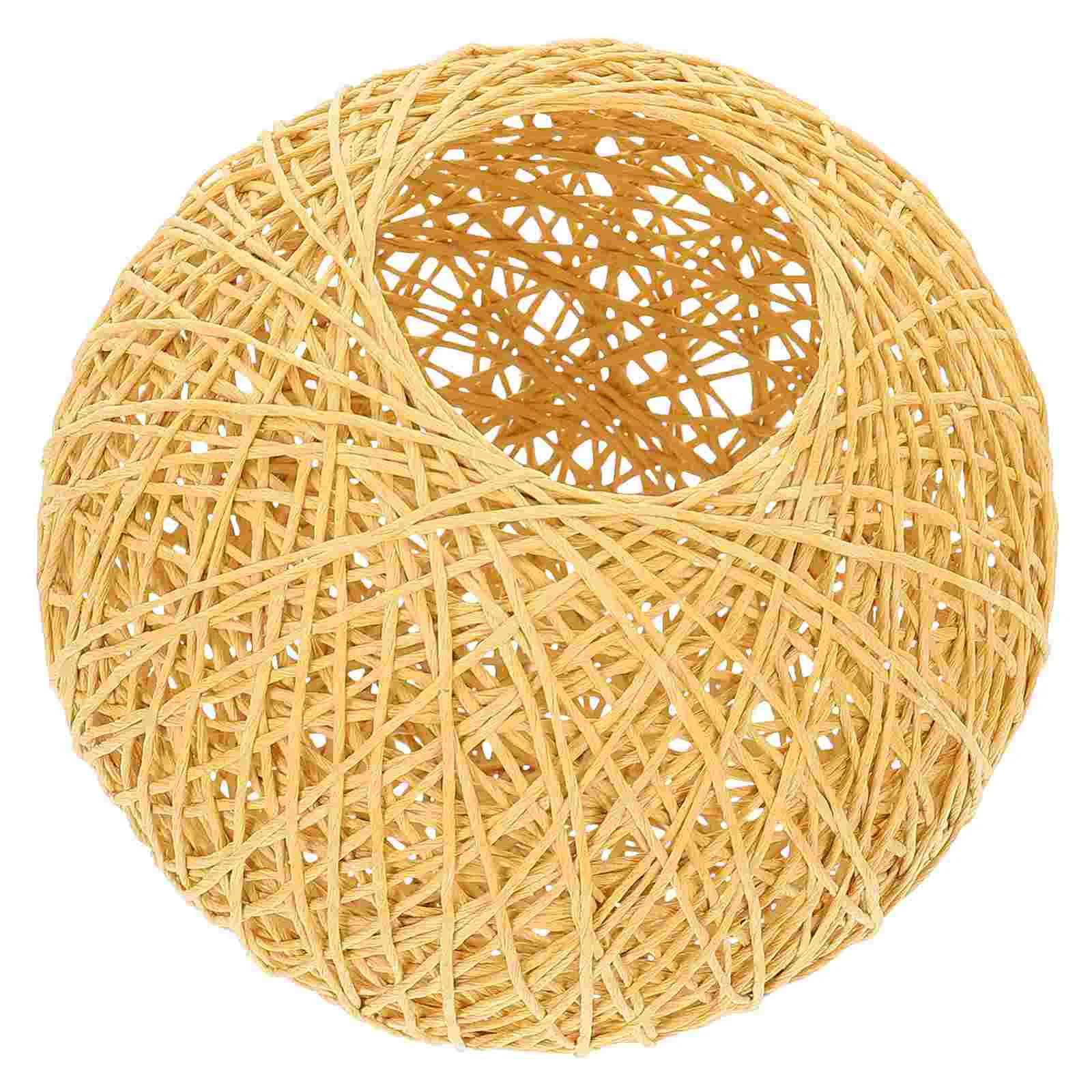 Shade Lamp Light Pendant Lampshade Rattan Cover Wicker Shades Woven Ceiling Chandelier Basket Vintage Hanging Table Cage Wall storage basket circular storage basket table top miscellaneous grass woven storage box seagrass handmade gourd grass