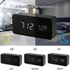 Wooden Digital Alarm Clock LED Alarm Clock With Temperature Desk Decorating Bedroom Decoration Table Decorations Electronics 5