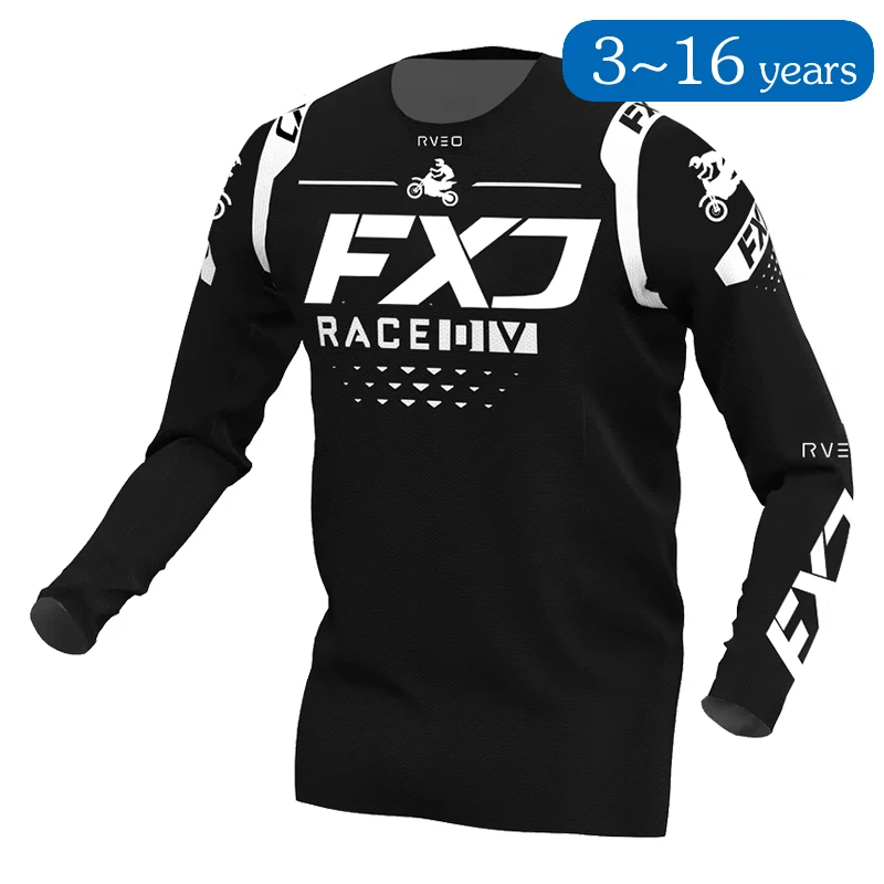 어린이용 오프로드 오토바이 저지, 모토크로스 셔츠, 3 4 5 6 7 8 9 10 11 12 13 14 15 16 세, mx bmx 엔듀로 키즈