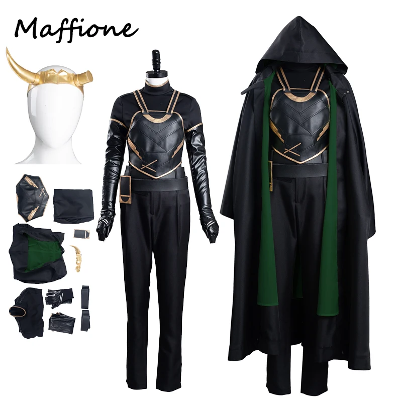 

Lady Sylvie Cosplay Women Costume Outfits Black Colak Cape Jumpsuits Role Play Bodysuits Full Set Halloween Carnival Suits