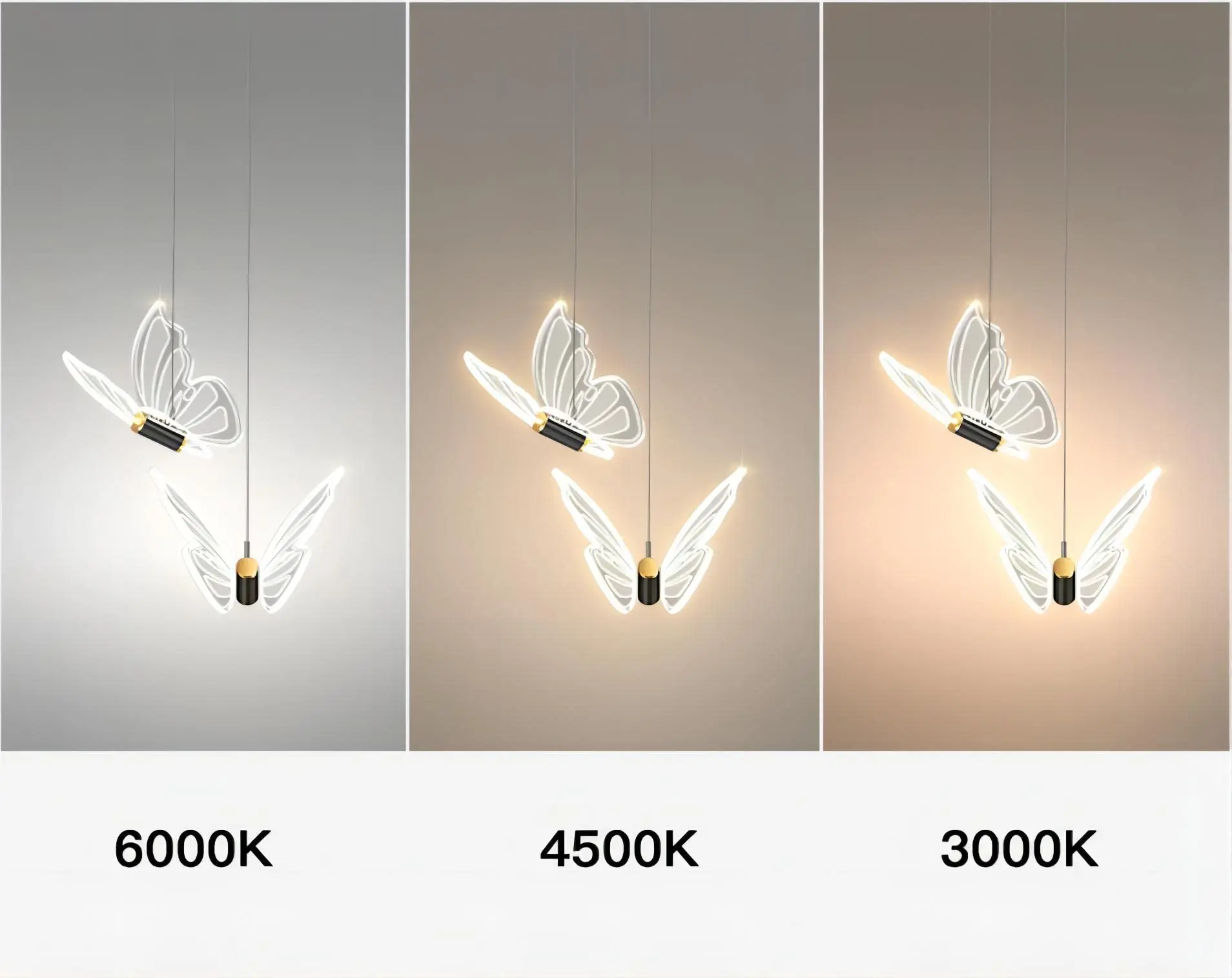 Bedside butterfly chandelier art small chandelier bedroom home decoration bedside lamp modern simple study room art acrylic 6
