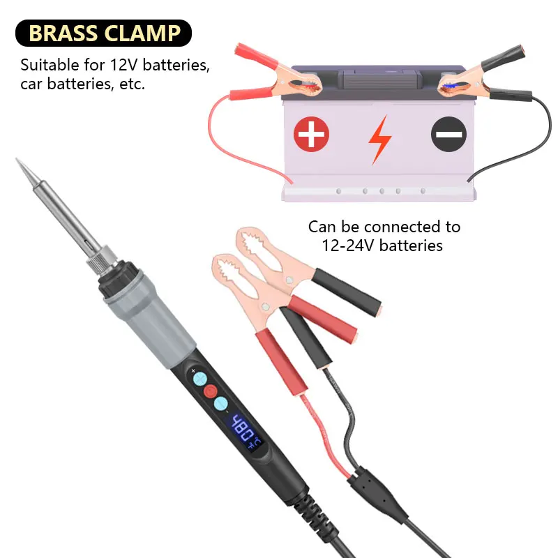 hot air rework station DC 12V Protable Low Votage Electrical Soldering Iron Car Head Clip For 12V-24V Batteries Cars Welding Rework Repair Tools soldering irons & stations