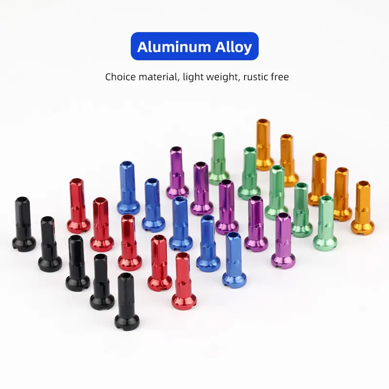 20pcs Aluminum Alloy Spoke Nipples CNC-machined Anodized 14G 14mm MTB Road Bicycle Wheel Caps E-bike Rim Nuts Copper Parts bicycle parts bike accessories bike spokes nipples