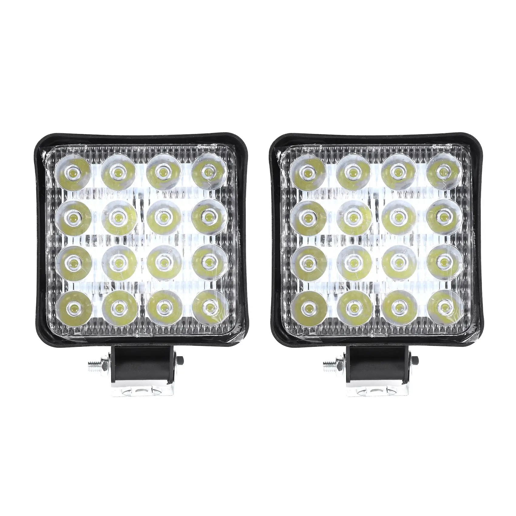 2 Pcs 48W 6000K Led Spot Beam Square Work Lights Lamp Tractor Suv Truck 4Wd 12V 24V