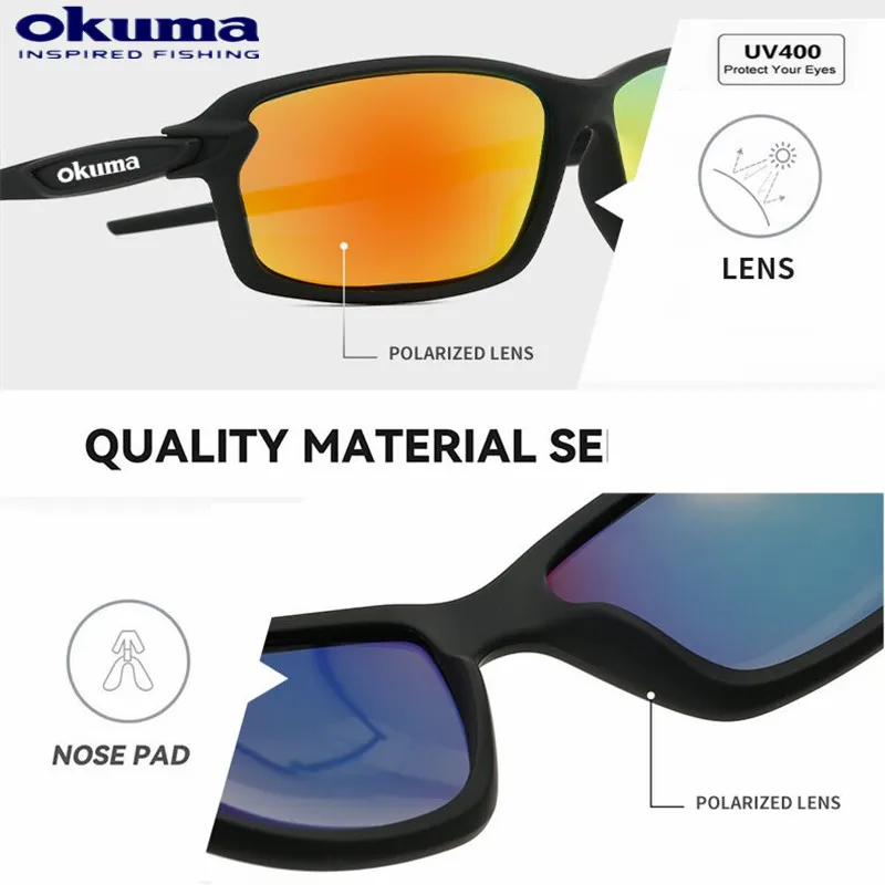Okuma Polarized Sunglasses UV400 Men's and Women's Protective Outdoor Hunting Fishing Driving Cycling Travel Climbing Sunglasses polarized sunglasses fishing sunglasses