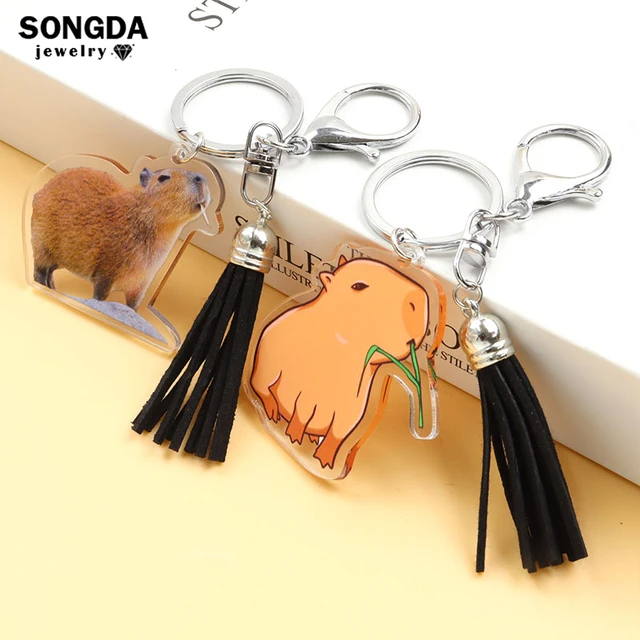  LIANXUE Cute Acrylic Keychain Adorable Capybara Acrylic Keyrings  Lightweight and Durable Keyring for Keys and Bags Accessory Acrylic :  Clothing, Shoes & Jewelry