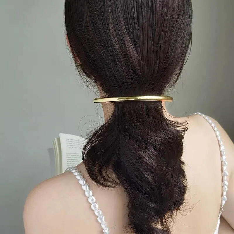 Elegant French Spring Clip Metal Long Barrettes Fashion Hairgrip for Women Girls Hair Accessories