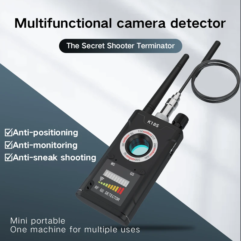 Multi-function Anti Detector Camera Hidden Eavesdropping Finder GPS Signal Lens Wireless RF Locator Tracker Detect Radio Scanner car tracking device