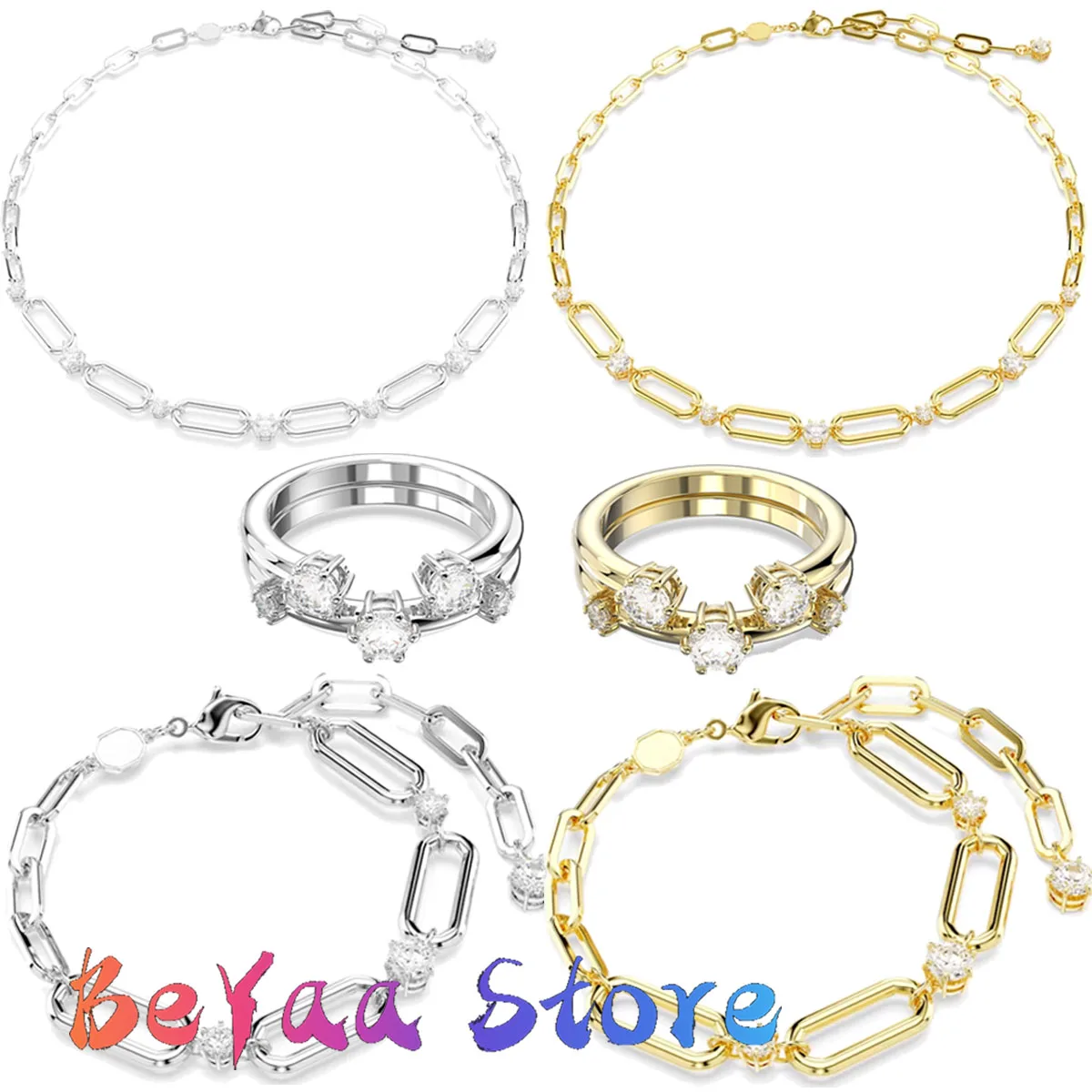 

Original Constella 2024 New Luxury Brand Jewelry Stainless Steel Fine Jewelry Set Sparkling Crystal Charms Jewelry for Women