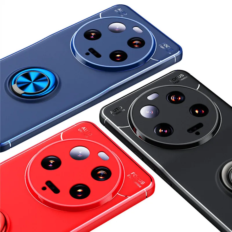 

For Xiaomi 13 Ultra Case Xiaomi 11 12S 13 Ultra 5G Cover Shockproof Silicone Ring Metal Bracket Bumper For Xiaomi 11 12 13 Pro