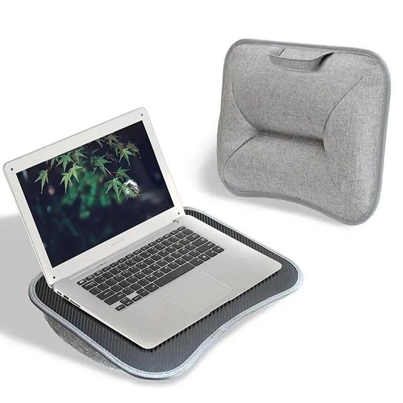 

Laptop Lap Desk Computer Lapdesk With Soft Pillow Cushion Writing Padded Tray With Handle For Work And Game On Couch
