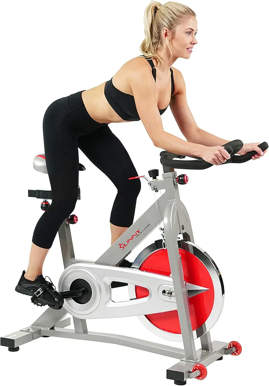 Health & Fitness Pro Cycling Stationary Bike, 40 LB Flywheel & 4-Way Adjustable Seat for Home Exercise Indoor Cycle/Card