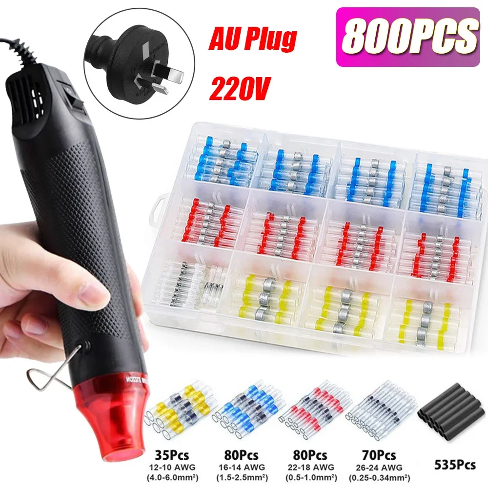 Waterproof Heat Shrink Solder Seal Electrical Splice Kit with Hot Air Gun
