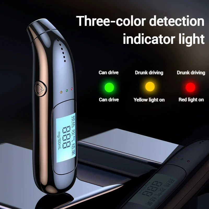 Rechargeable Alcohol Tester Analyzer Digital LCD Display Breathalyzer Breath Alcohol Detector Car Electronics Test Tools