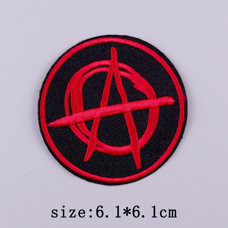 Buy Red A Letter Punk Novelty Iron On Embroidered Clothes Patches For Man  Cap Bag Anarchy Sign Clothing Stickers Garment Wholesale Online - 360  Digitizing - Embroidery Designs