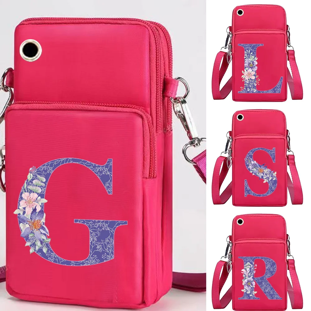 Borse Per Cellulari Da Donna Per Sony/Lg/Iphone12/Huawei/Samsung/Huawei 20 Pro Nuovo Portafoglio Portaoggetti Per Borse Con Stampa 26 Lettere