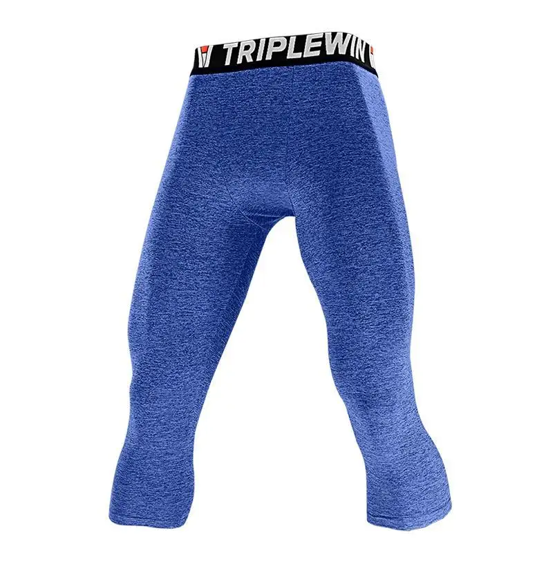 Men Women Summer Capri Running Tights GYM 3/4 Pants Male Basketball Football Soccer Fitness Exercise Sport Cropped Leggings 02