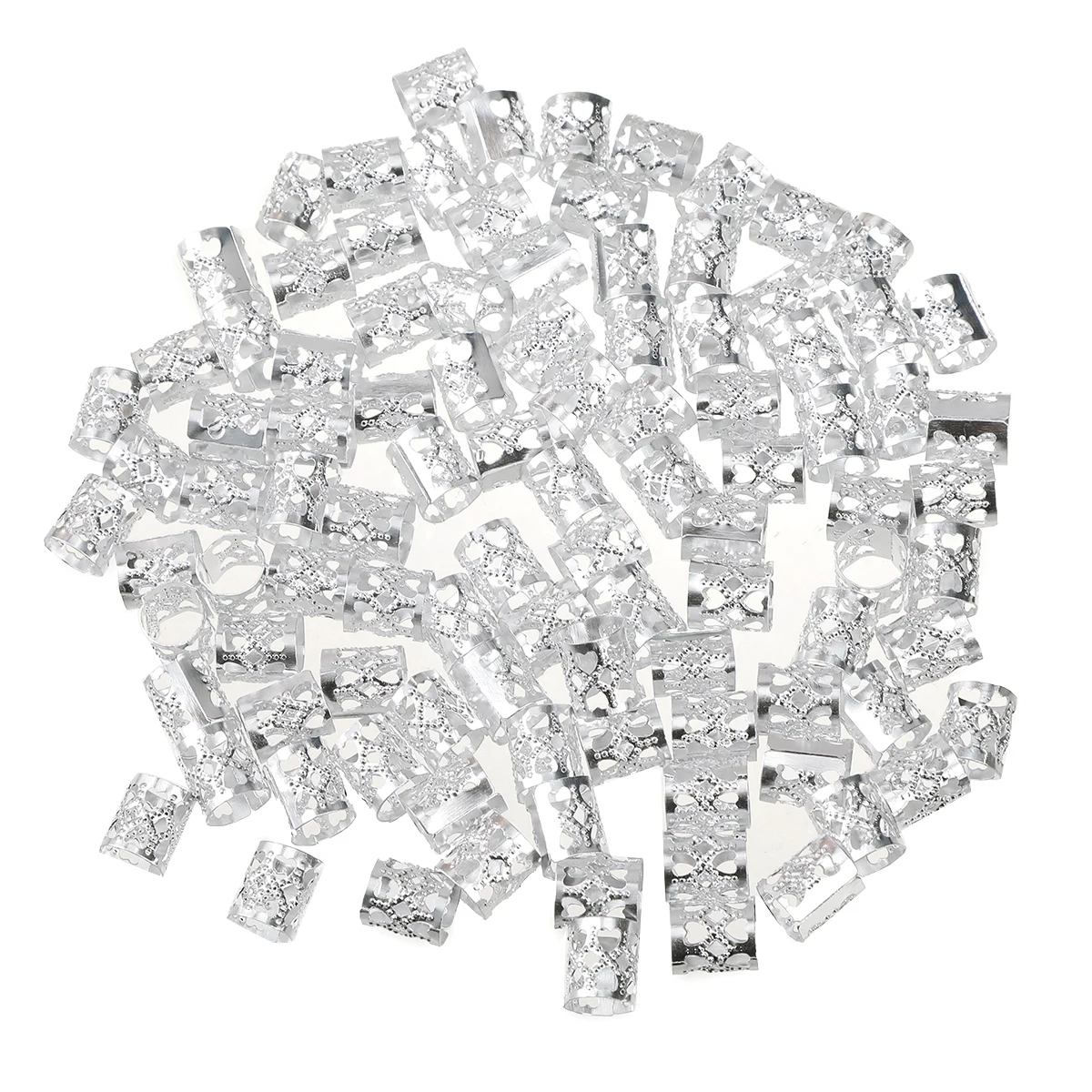 100PCS/set Alloy Hair Buckle Silver Hairpin For Women Mini Cute Hair Clip Fashion Festival Headwear Hair Accessories Gift