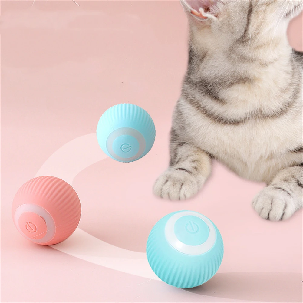 

Smart Electric Cat Ball Toys Automatic Rolling Ball Cats Dogs Interactive Toy Indoor Pet Kitten Training Games Self-moving Toys