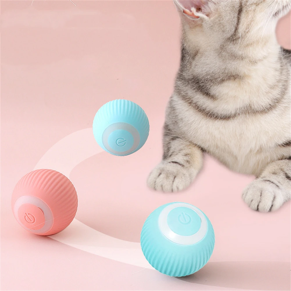Smart Electric Cat Ball Toys Automatic Rolling Ball Cats Dogs