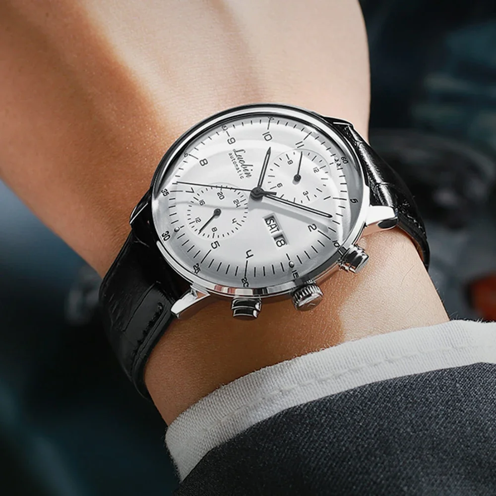 Mens Fashion Mechanical Watches Business Automatic Wristwatch Stainless Steel Luminous Designer Clock Reojes De Hombre New 2023 - 3