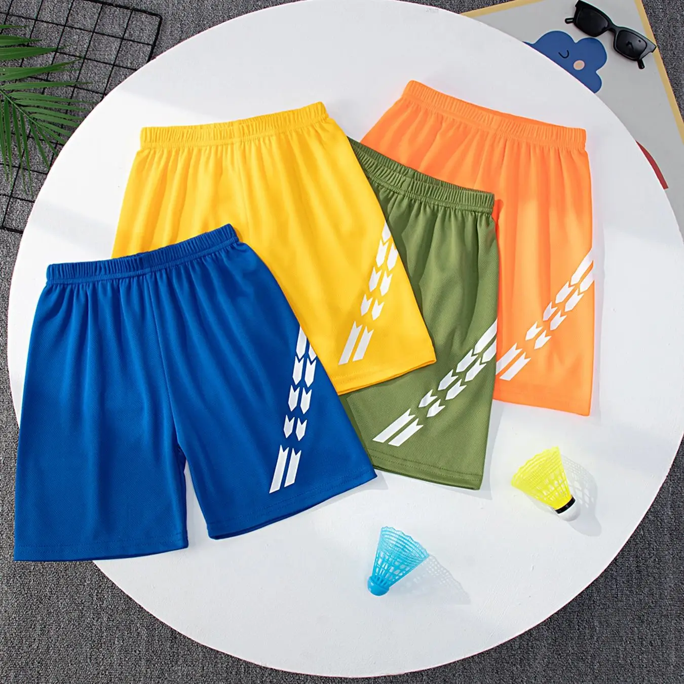 1/4-piece Set Of Children's Four Season Quick Drying Sports Shorts Summer Multi-color Casual Versatile Pants for boys and girls 2