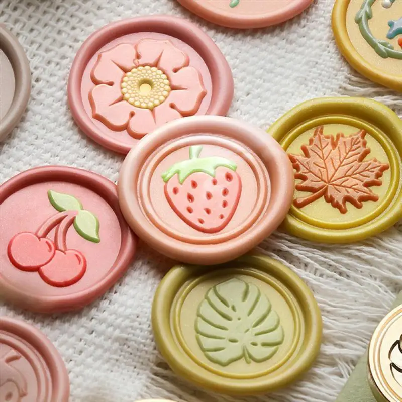 Description Picture 3 of itemFlower Seal Wax Stamps Head Badge Fire Paint Plant Wax Sealing Copper Replace Heads DIY Scrapbooking Envelope Craft Supplies