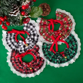 Christmas Plaid Pet Scarf 1