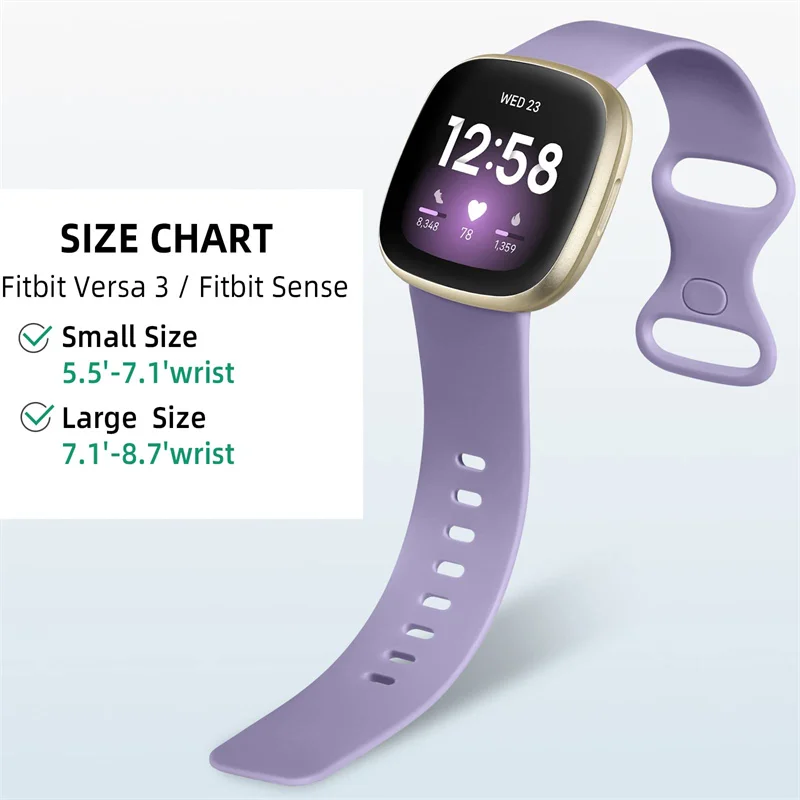 Soft Silicone Strap For Fitbit Versa 3 band Correa sport Bracelet For Fitbit  Sense Versa3 women Watchband smartwatch Accessories - AliExpress