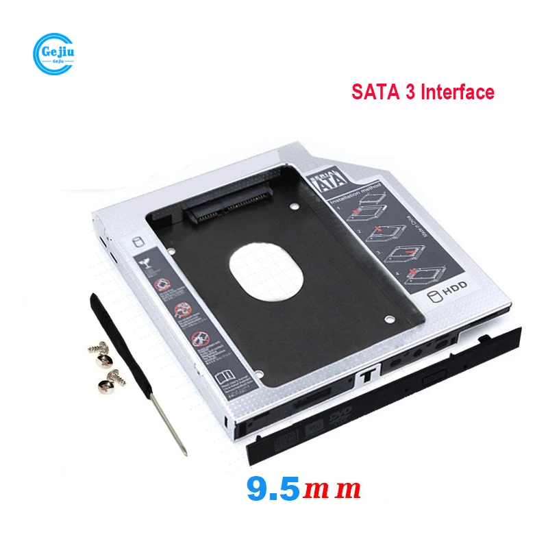 Laptop Sata 3 SSD HHD Hard Drive Caddy Tray Bracket 9.5mm for ASUS