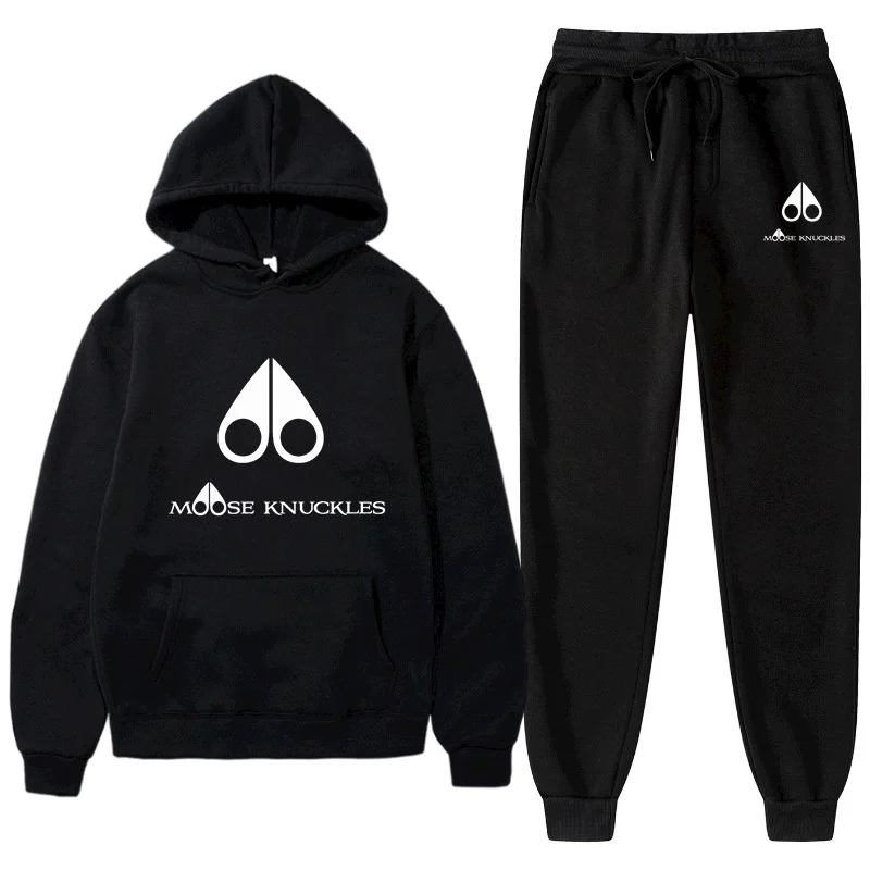 New Men's Sets Brand Track Suit Sports Casual Pullover 2pcs Training Suit Hoodie Sweatshirt+Sweatpant Work Wear Hunting Clothing