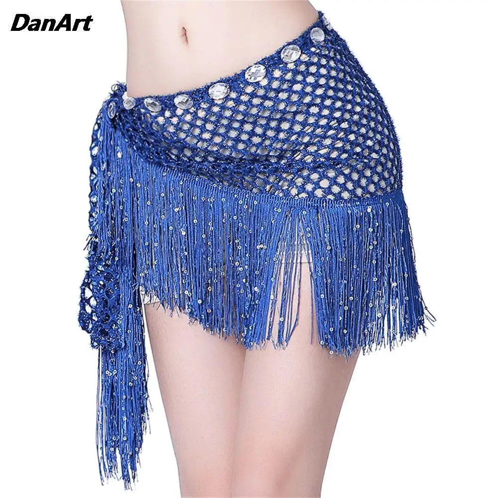 

Hollow out Tassel Waist Scarf Hip Scarf Latin Dance Tassel Triangle Scarf Performance Bottomwear Belly Dance Tassel Waist Chain